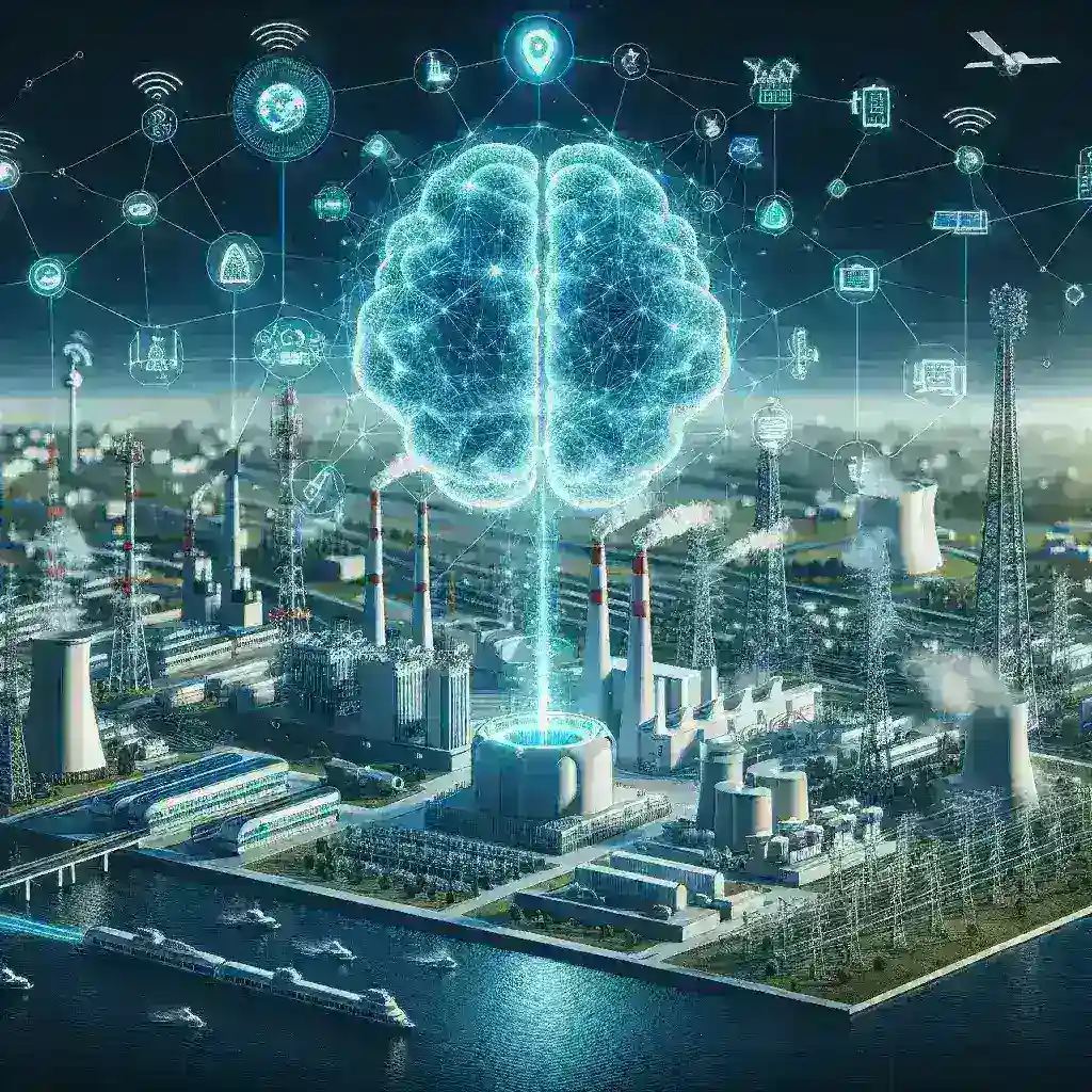 "Imagen de una instalación de infraestructura crítica en España, mostrando tecnologías de automatización AI aplicadas en sistemas de seguridad y gestión de recursos."