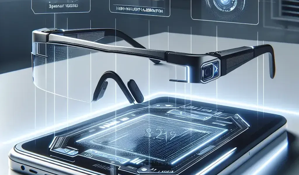 "Apple Vision Pro headset featuring Sony micro-OLED technology showcased at product announcement event"